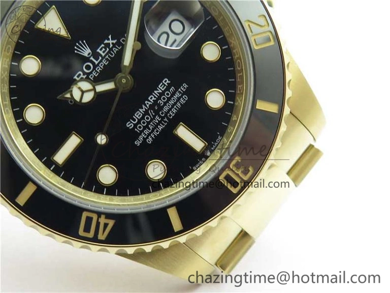 Submariner 41mm 126613 LN YG BP Maker Best Edition Black Dial on YG Bracelet Practical 2573