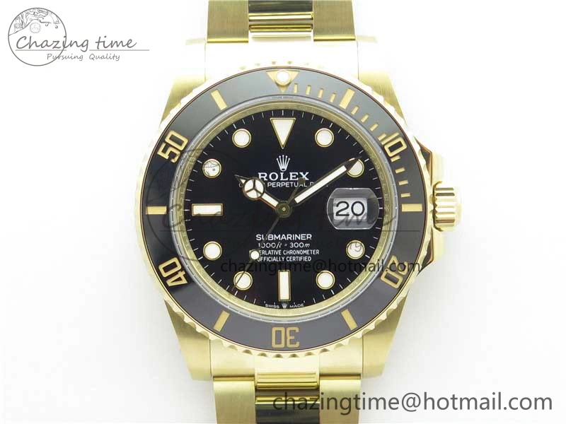 Submariner 41mm 126613 LN YG BP Maker Best Edition Black Dial on YG Bracelet Practical 2573