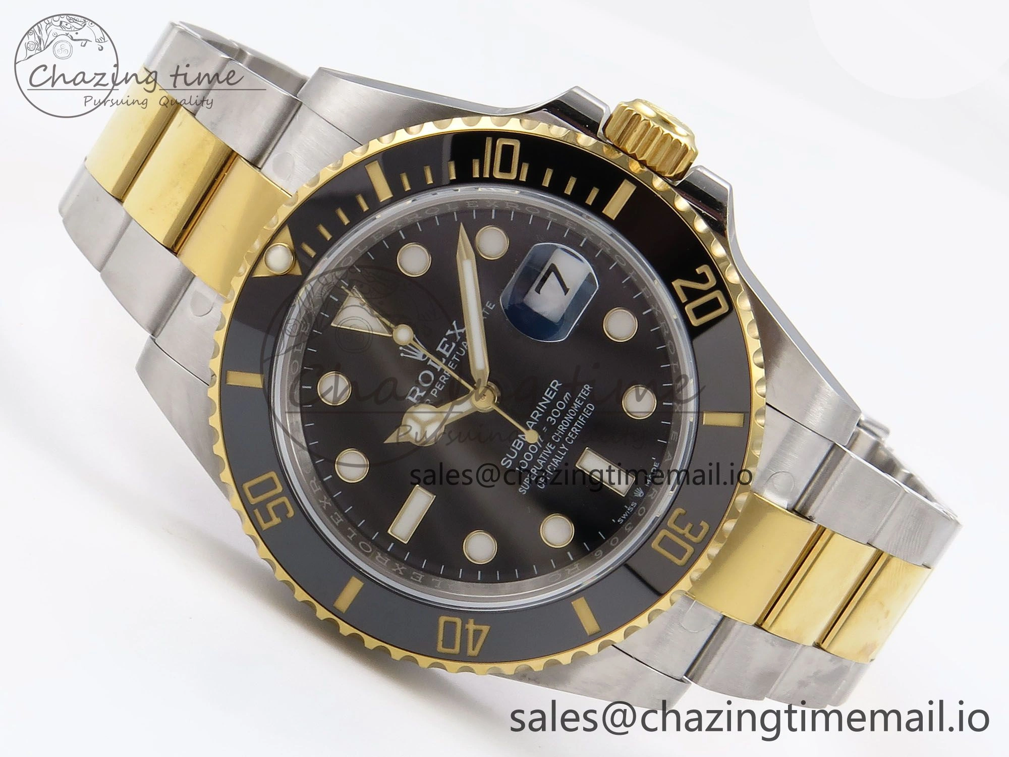 ModernLook Submariner 41mm 126613 LN YG SS EWEF Best Edition Black Dial on YG SS Bracelet A 966