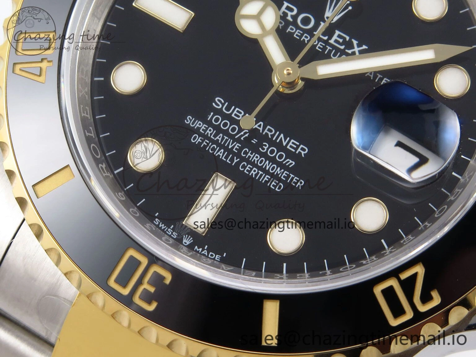 ModernLook Submariner 41mm 126613 LN YG SS EWEF Best Edition Black Dial on YG SS Bracelet A 966
