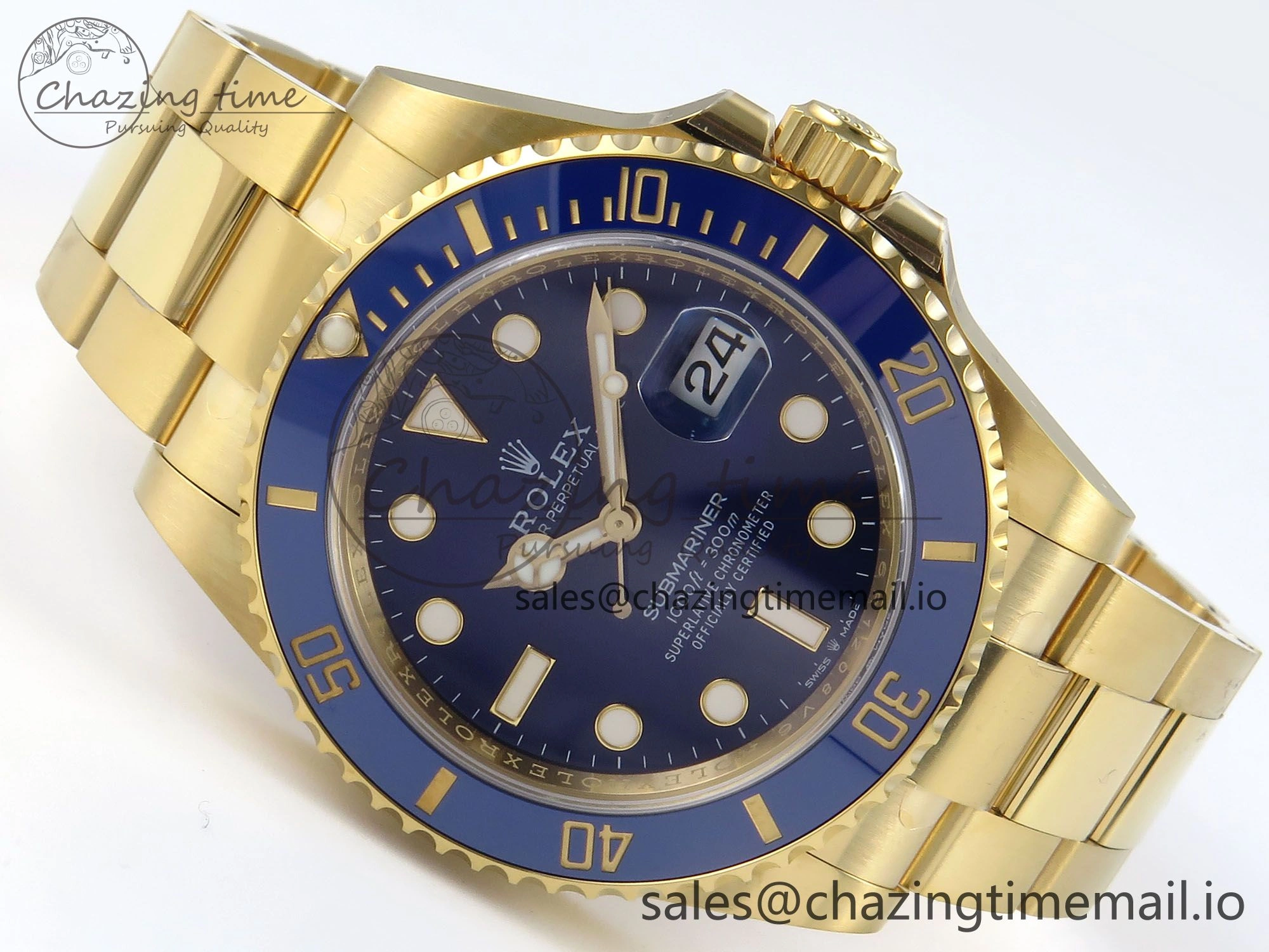 Unique Submariner 41mm 126618 LB THBF 904L Blue Ceramic 1:1 Best Edition on YG Bracelet SH 335