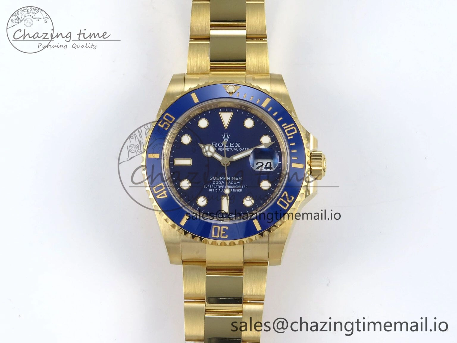 Unique Submariner 41mm 126618 LB THBF 904L Blue Ceramic 1:1 Best Edition on YG Bracelet SH 335