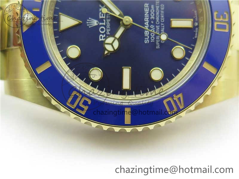 Submariner 41mm 126618 LB YG BP Maker Best Edition Blue Dial on YG Bracelet Elegant 2572