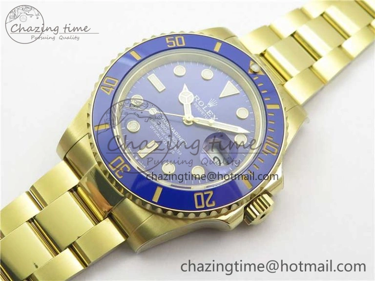 Submariner 41mm 126618 LB YG BP Maker Best Edition Blue Dial on YG Bracelet Elegant 2572
