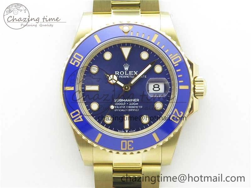 Submariner 41mm 126618 LB YG BP Maker Best Edition Blue Dial on YG Bracelet Elegant 2572