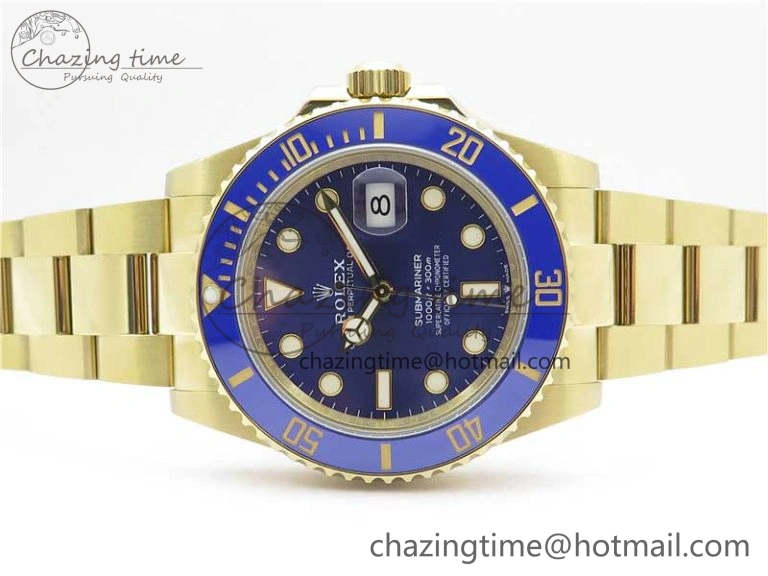 Submariner 41mm 126618 LB YG BP Maker Best Edition Blue Dial on YG Bracelet Elegant 2572