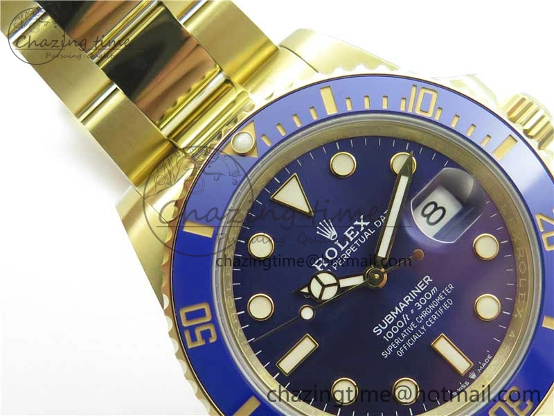 Submariner 41mm 126618 LB YG BP Maker Best Edition Blue Dial on YG Bracelet Elegant 2572