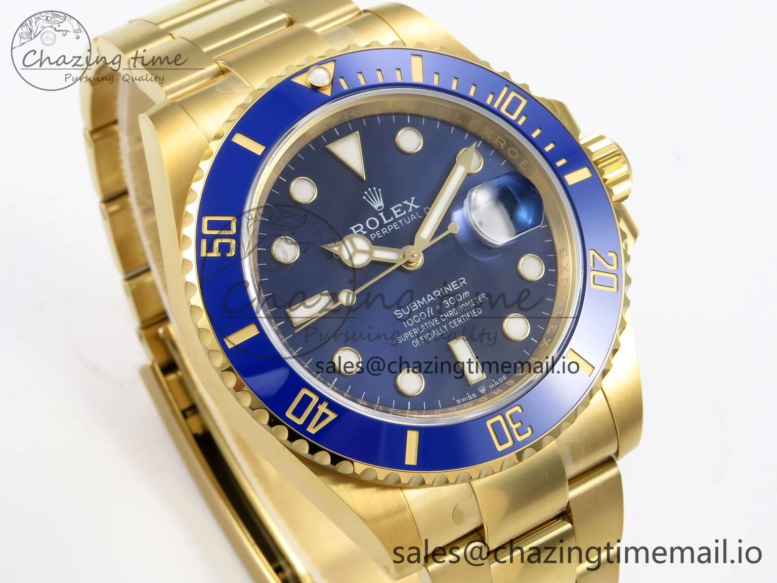Trendy Submariner 41mm 126618 LB YG EWEF Best Edition Blue Dial on YG Bracelet A 968