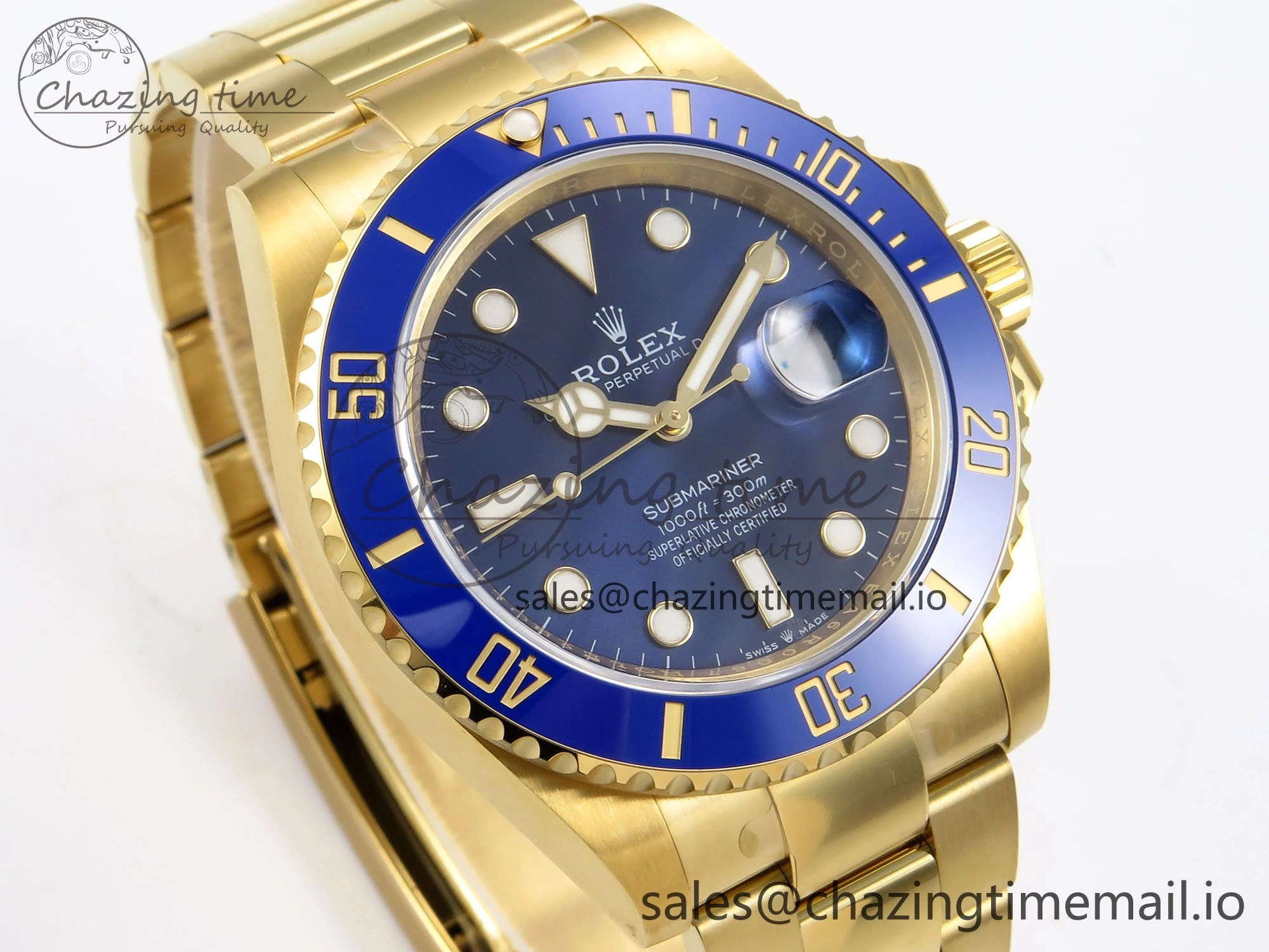 Trendy Submariner 41mm 126618 LB YG EWEF Best Edition Blue Dial on YG Bracelet A 968