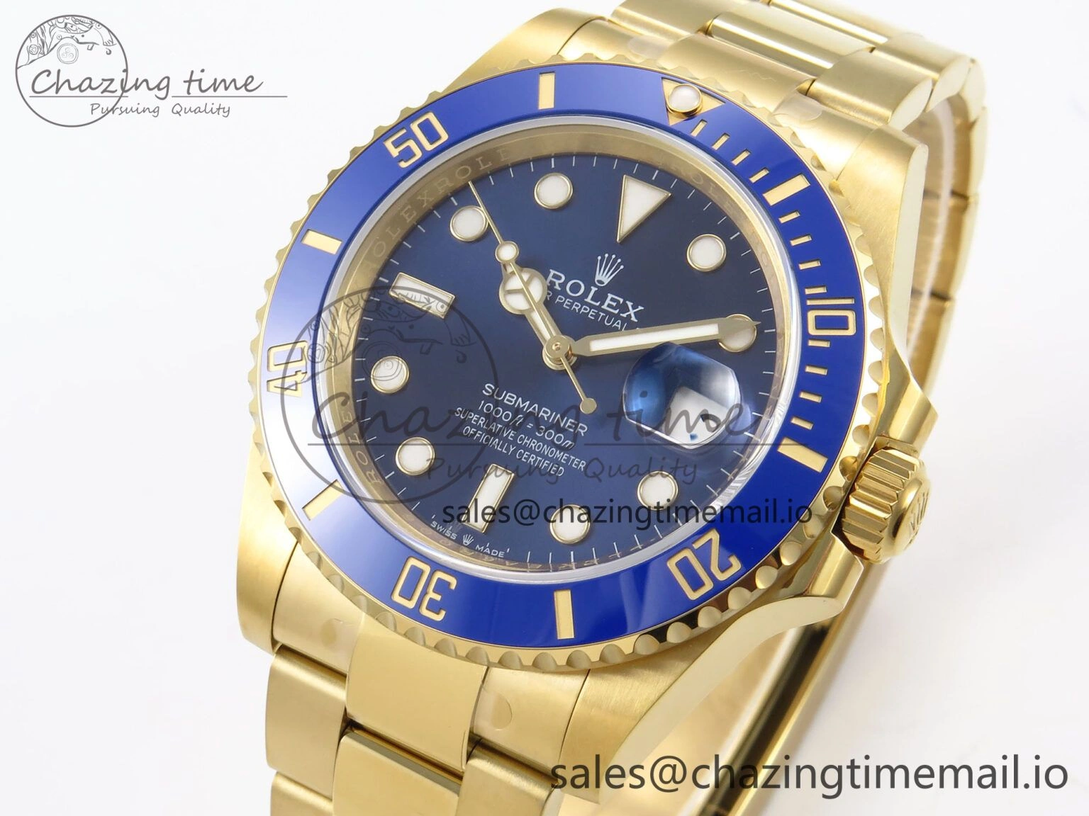 Trendy Submariner 41mm 126618 LB YG EWEF Best Edition Blue Dial on YG Bracelet A 968