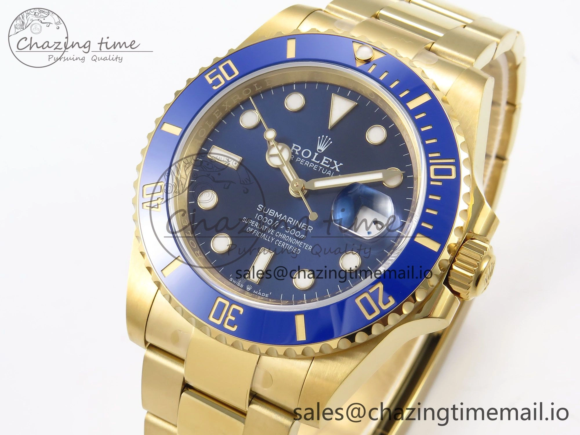Trendy Submariner 41mm 126618 LB YG EWEF Best Edition Blue Dial on YG Bracelet A 968