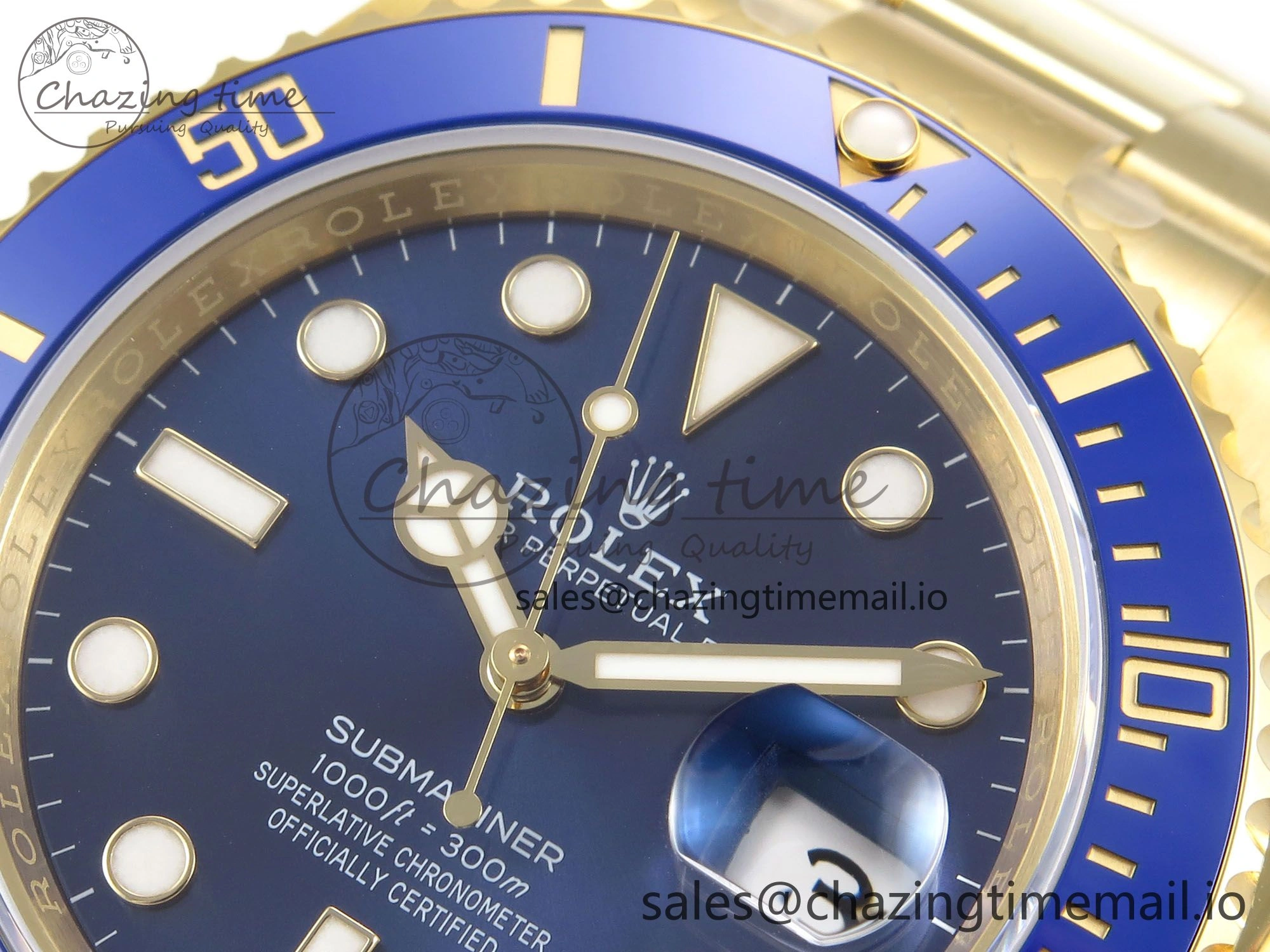 Trendy Submariner 41mm 126618 LB YG EWEF Best Edition Blue Dial on YG Bracelet A 968