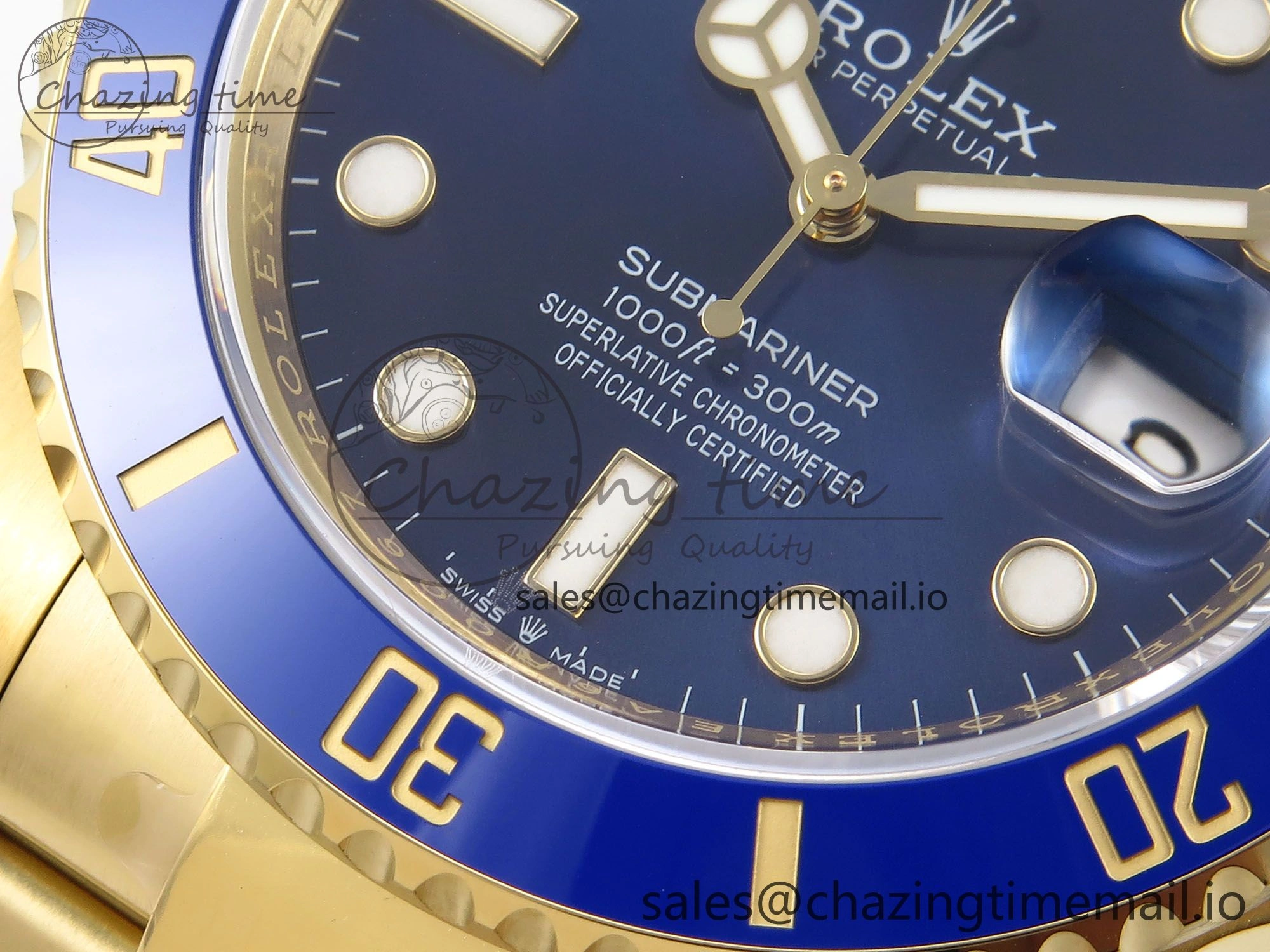 Trendy Submariner 41mm 126618 LB YG EWEF Best Edition Blue Dial on YG Bracelet A 968