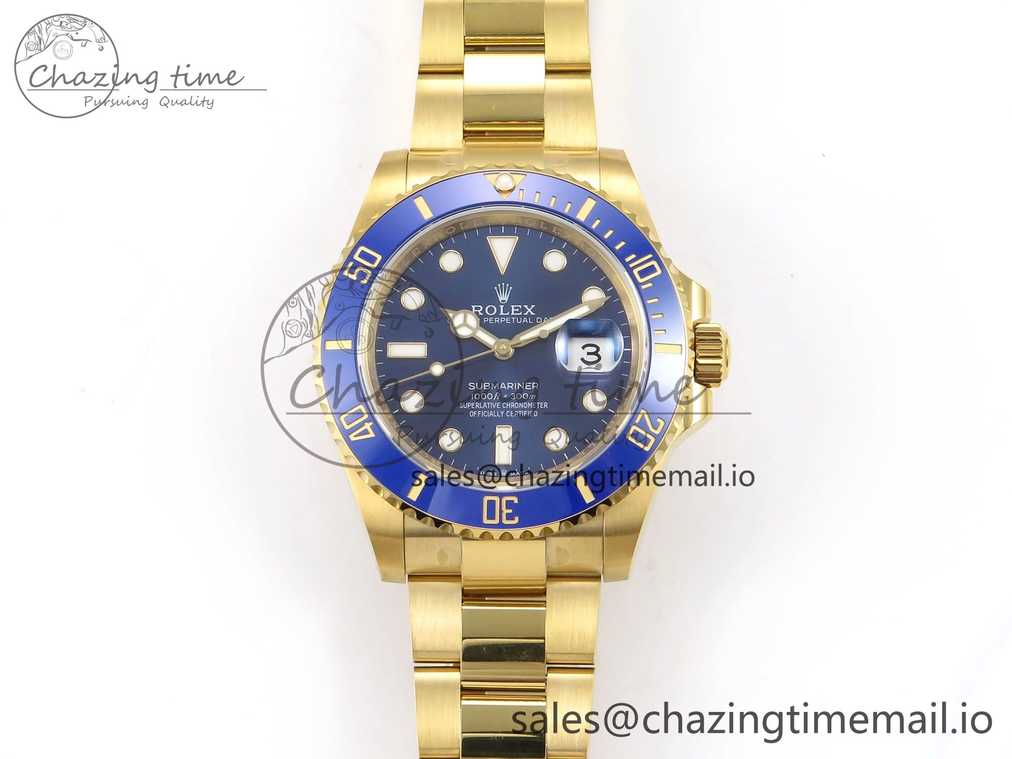 Trendy Submariner 41mm 126618 LB YG EWEF Best Edition Blue Dial on YG Bracelet A 968