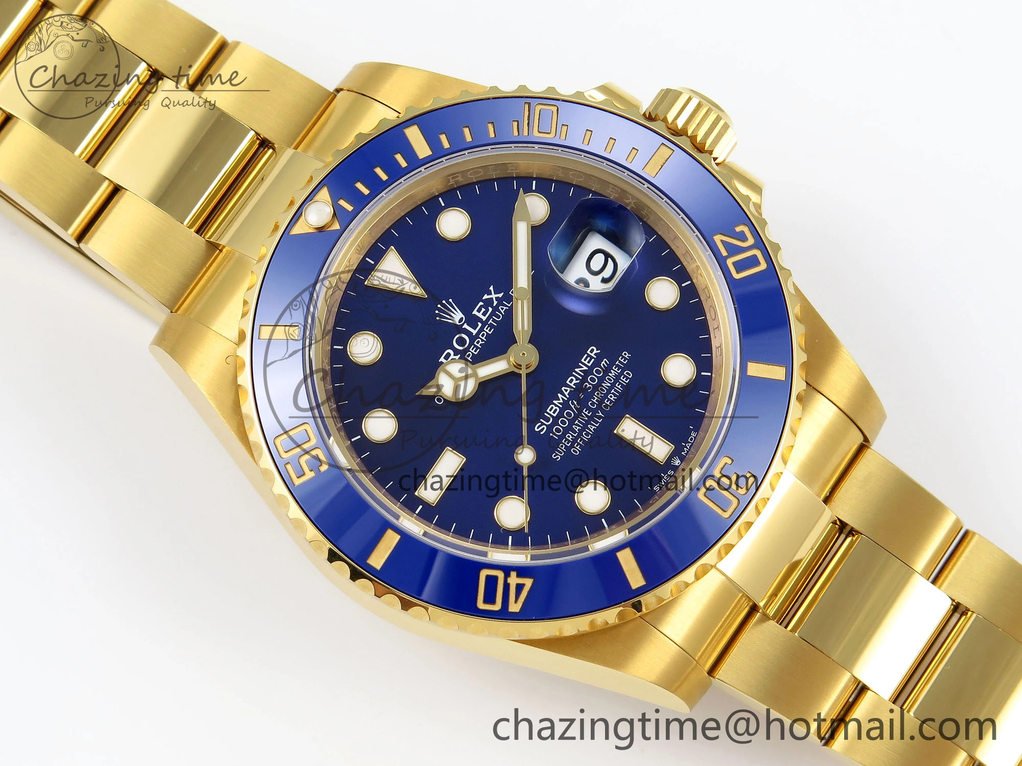 Submariner 41mm 126618 LB YG VSF 1:1 Best Edition Blue Dial on YG Bracelet VS WaterResistant 1706
