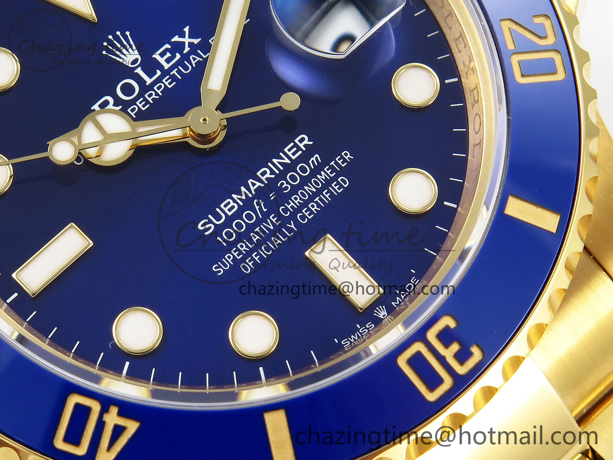 Submariner 41mm 126618 LB YG VSF 1:1 Best Edition Blue Dial on YG Bracelet VS WaterResistant 1706