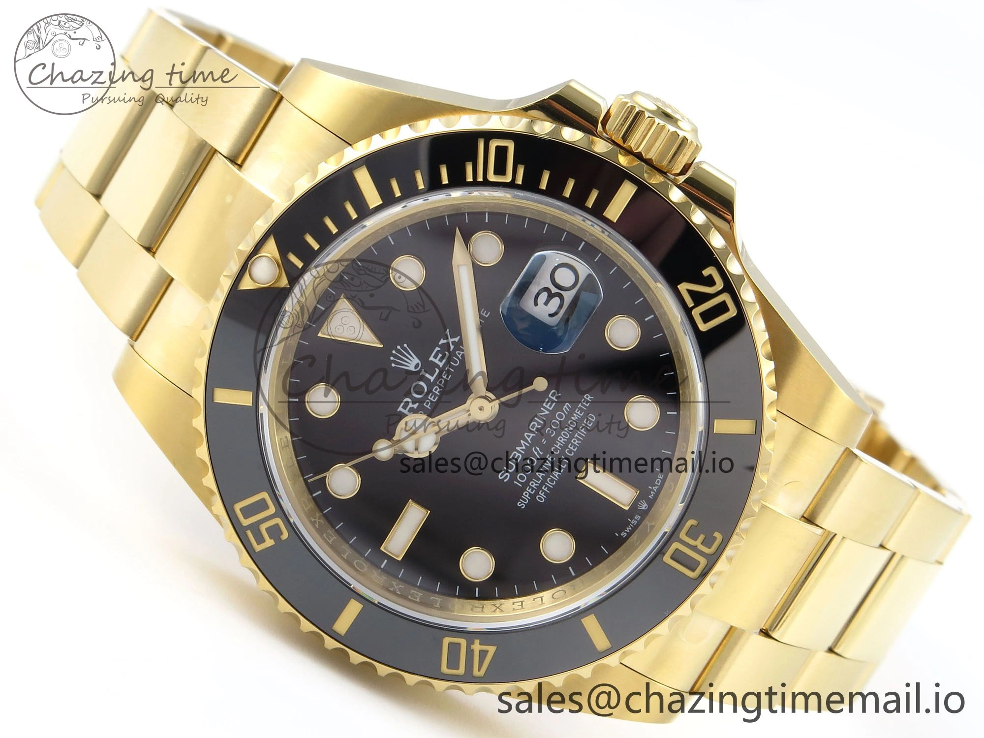 Submariner 41mm 126618 LN TWSF YG Black Ceramic Black Dial on YG Bracelet SH Seasonal 287