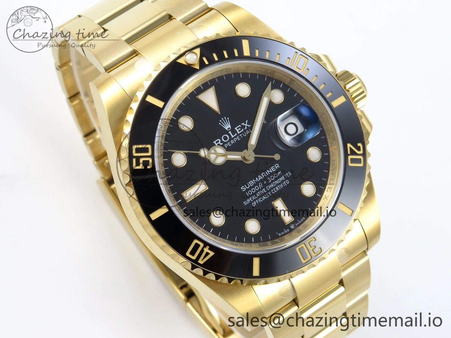 Submariner 41mm 126618 LN TWSF YG Black Ceramic Black Dial on YG Bracelet SH Seasonal 287