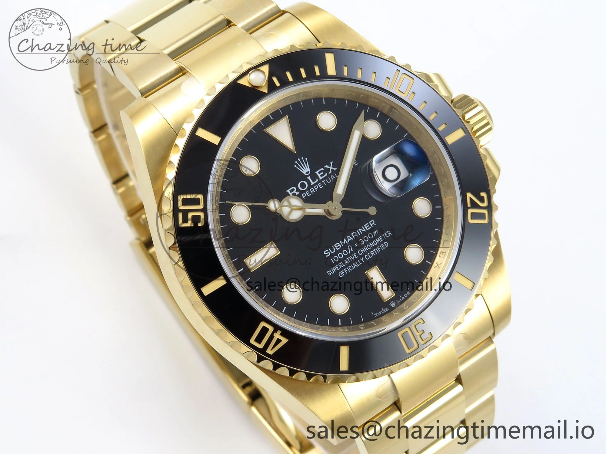 Submariner 41mm 126618 LN TWSF YG Black Ceramic Black Dial on YG Bracelet SH Seasonal 287