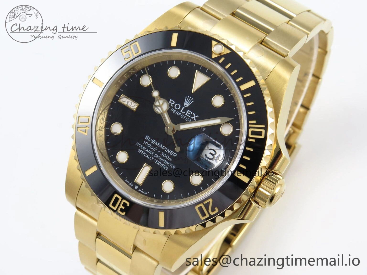 Submariner 41mm 126618 LN TWSF YG Black Ceramic Black Dial on YG Bracelet SH Seasonal 287