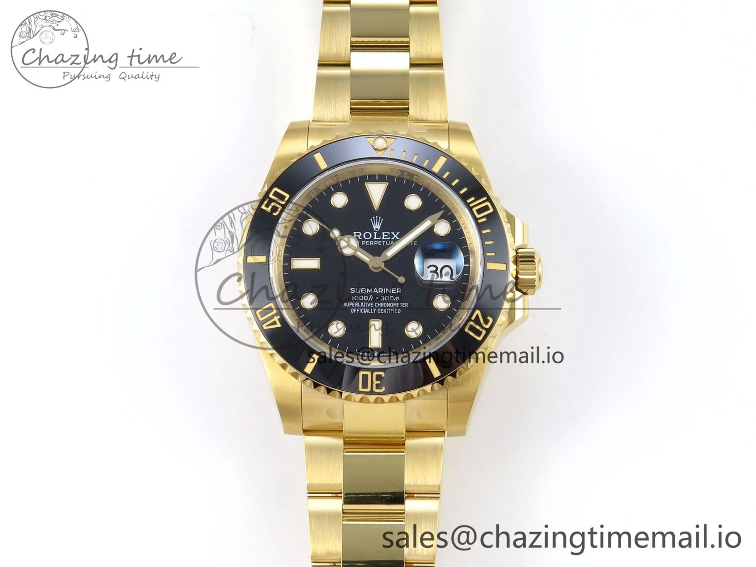 Submariner 41mm 126618 LN TWSF YG Black Ceramic Black Dial on YG Bracelet SH Seasonal 287