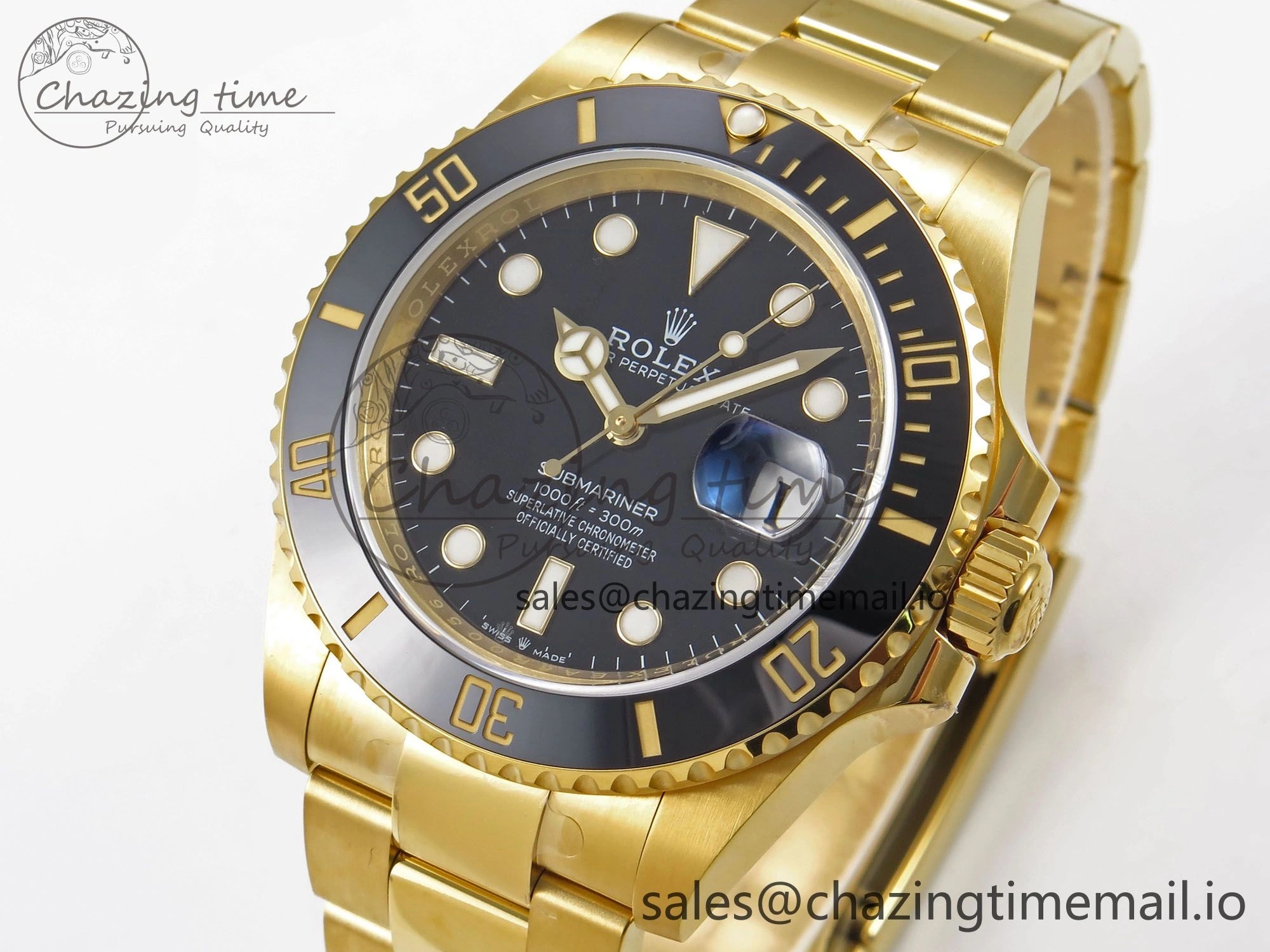 Submariner 41mm 126618 LN YG EWEF Best Edition Black Dial on YG Bracelet A Stylish 967