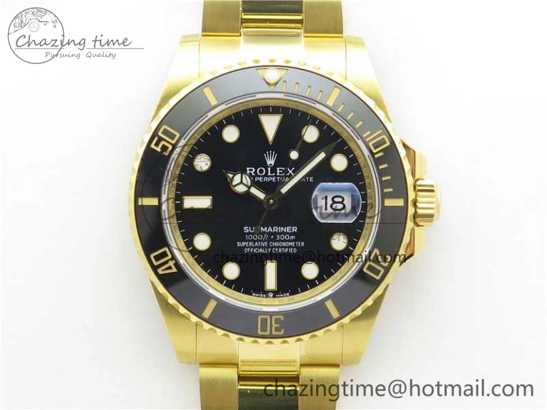 Bright Submariner 41mm 126618 LN YG EWF Black Dial on YG Bracelet A 2616