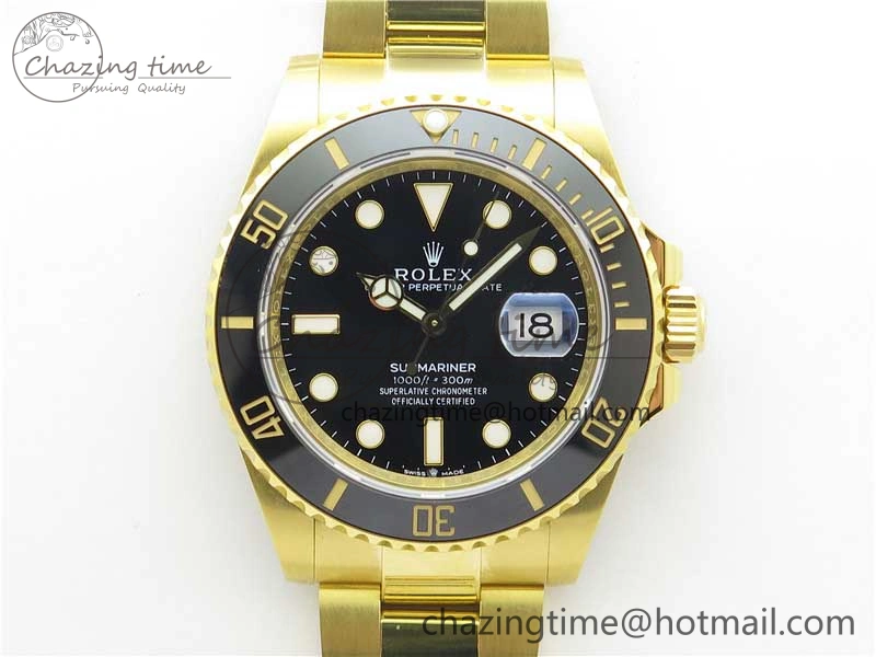 Bright Submariner 41mm 126618 LN YG EWF Black Dial on YG Bracelet A 2616