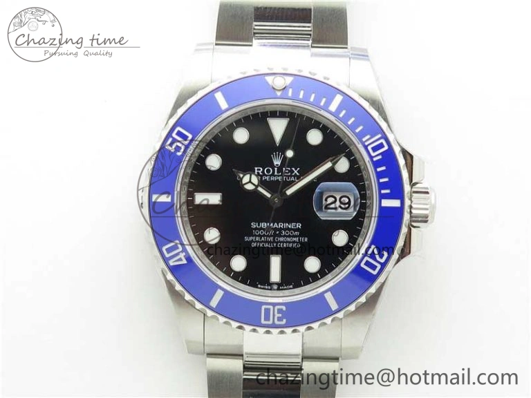 SunProtective Submariner 41mm 126619 LB Blue Ceramic EWF Black Dial on SS Bracelet A 2766