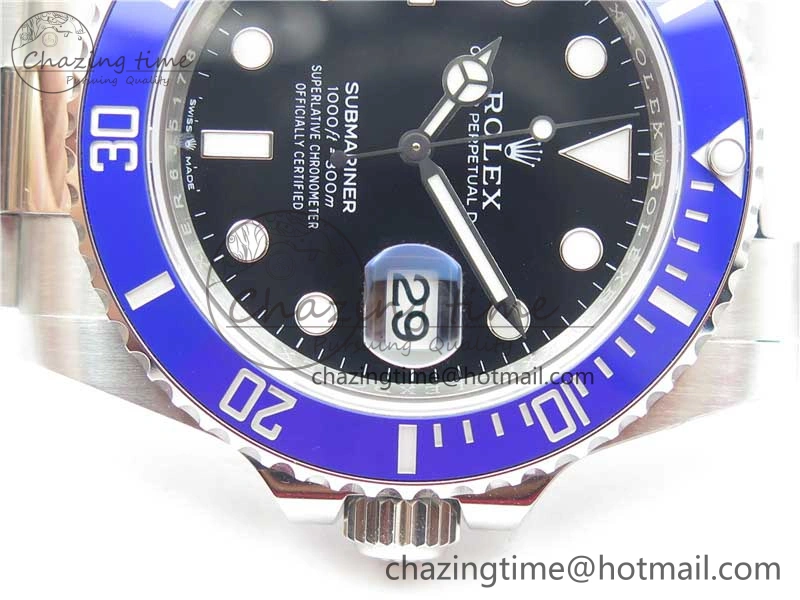 SunProtective Submariner 41mm 126619 LB Blue Ceramic EWF Black Dial on SS Bracelet A 2766