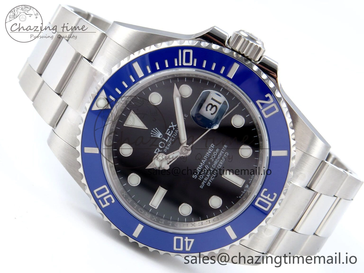 Submariner 41mm 126619 LB TWSF SS Blue Ceramic Black Dial on SS Bracelet SH FashionForward 289