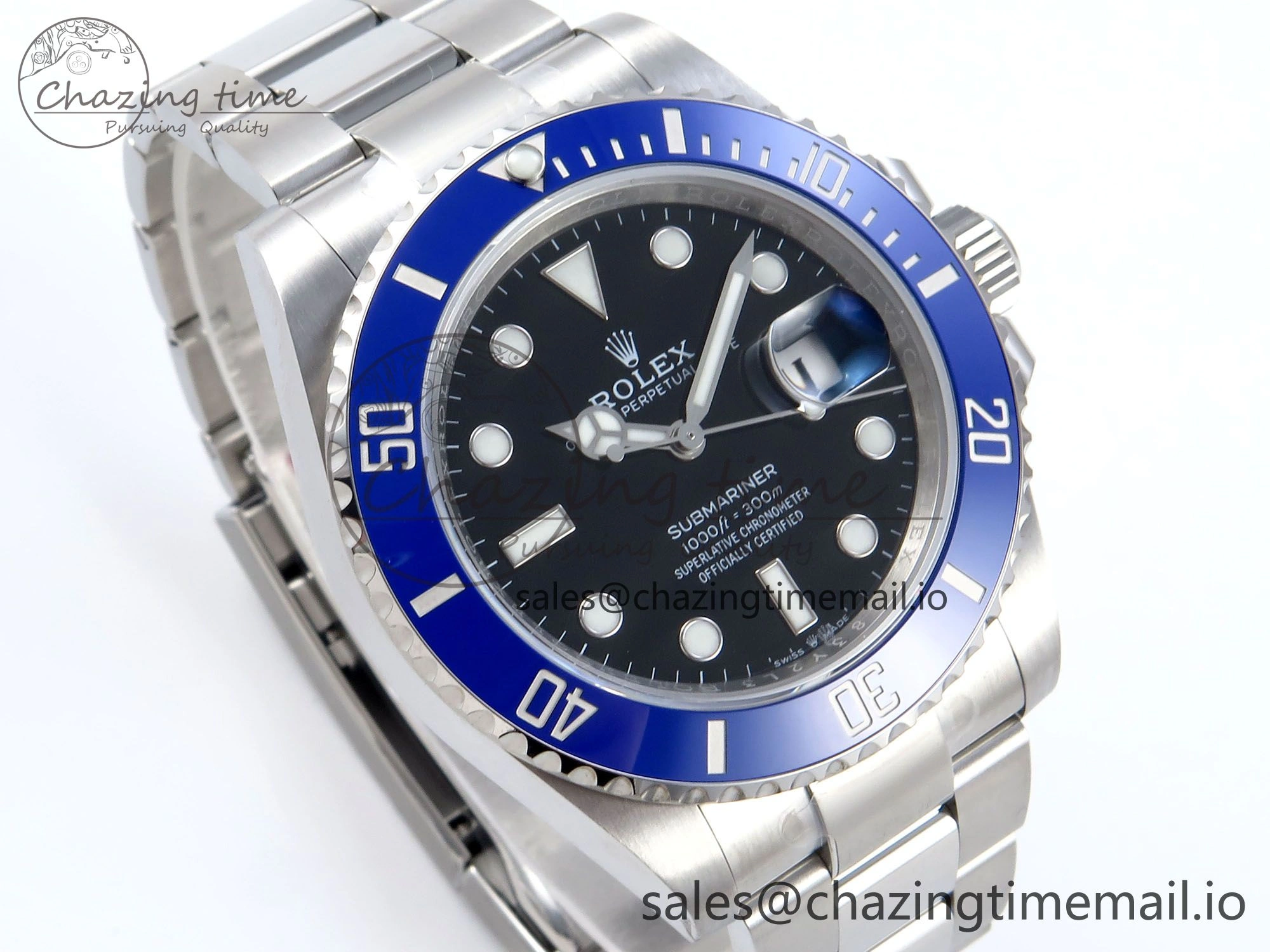 Submariner 41mm 126619 LB TWSF SS Blue Ceramic Black Dial on SS Bracelet SH FashionForward 289