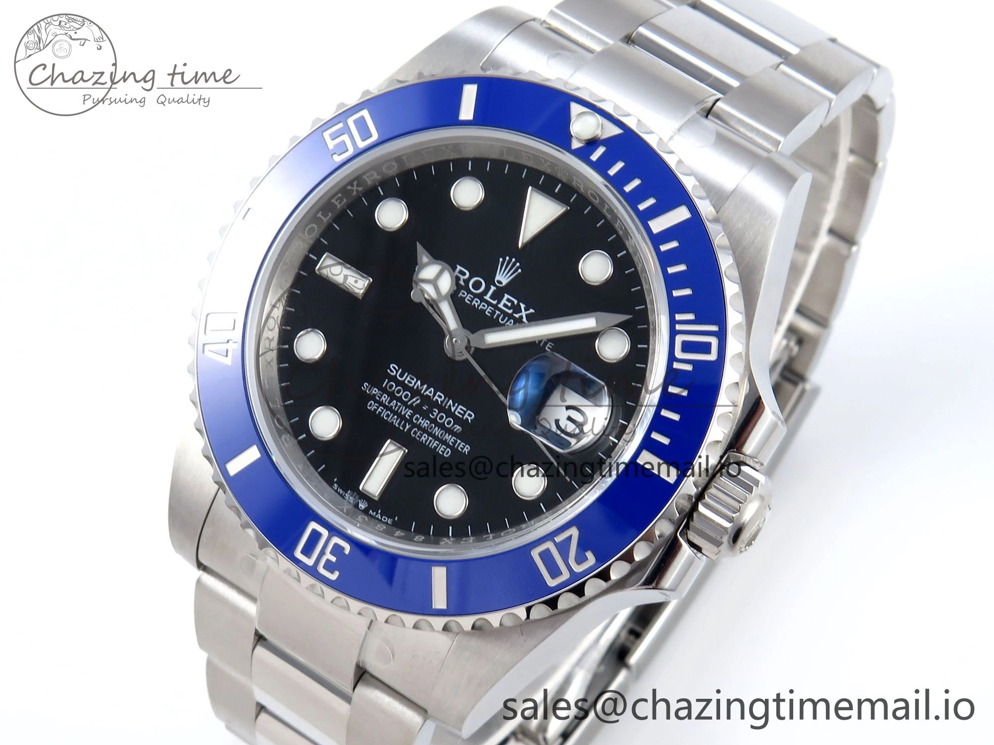 Submariner 41mm 126619 LB TWSF SS Blue Ceramic Black Dial on SS Bracelet SH FashionForward 289