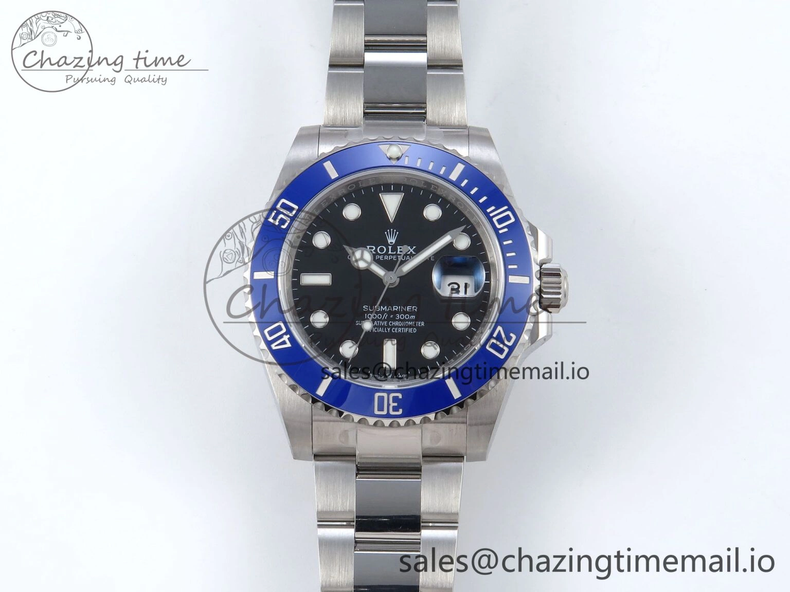Submariner 41mm 126619 LB TWSF SS Blue Ceramic Black Dial on SS Bracelet SH FashionForward 289