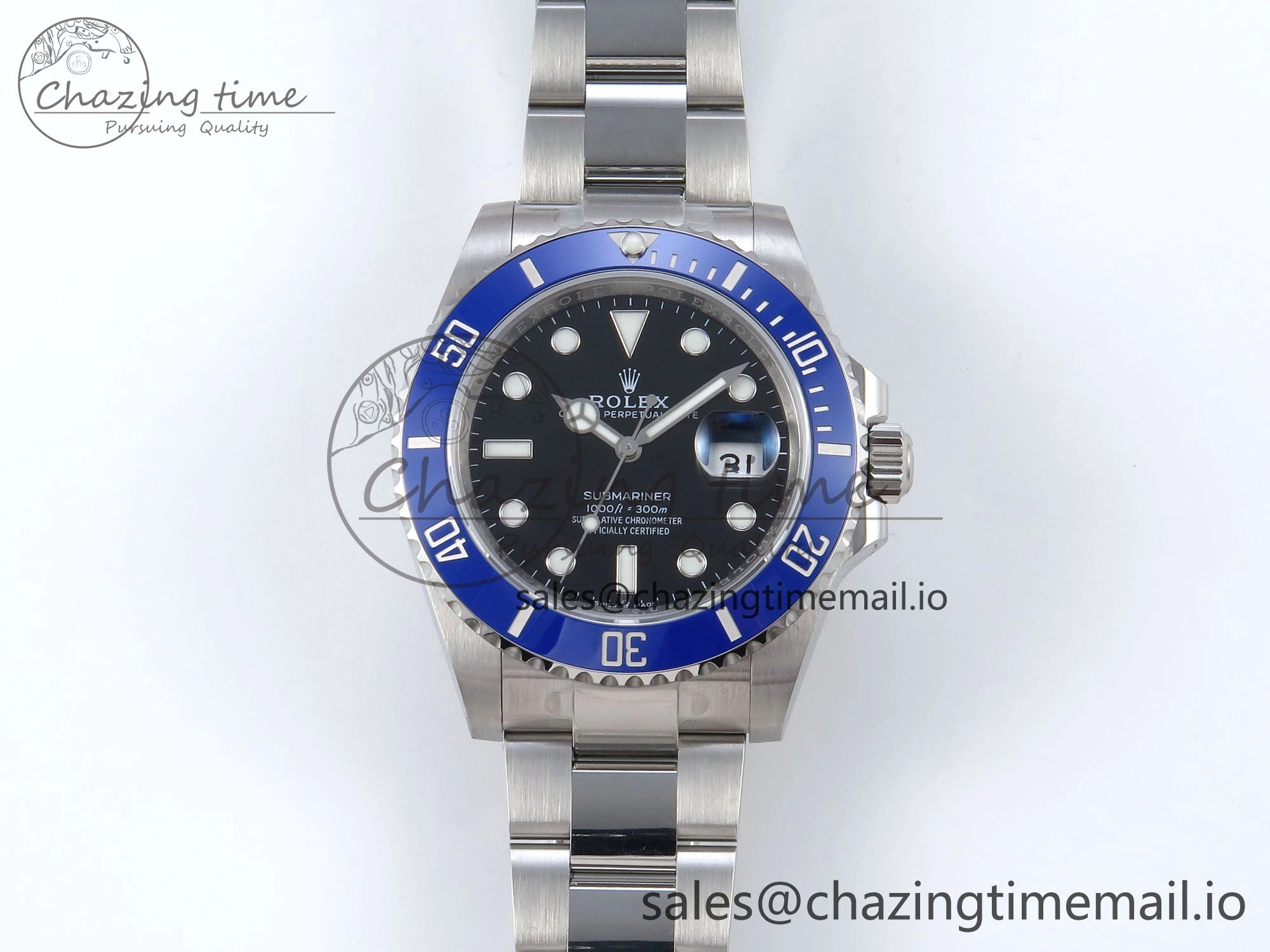 Submariner 41mm 126619 LB TWSF SS Blue Ceramic Black Dial on SS Bracelet SH FashionForward 289