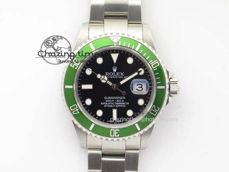 Breathable Submariner BP Maker 16610 Green Dial On SS Bracelet A 3870