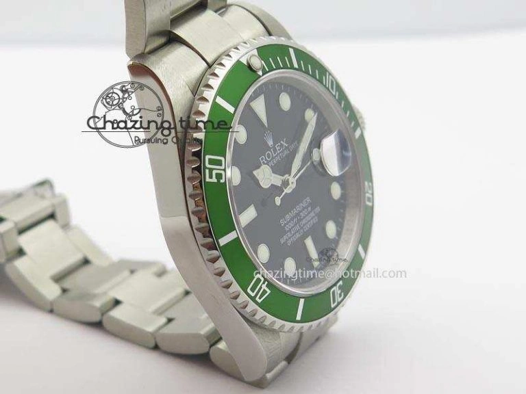 Breathable Submariner BP Maker 16610 Green Dial On SS Bracelet A 3870