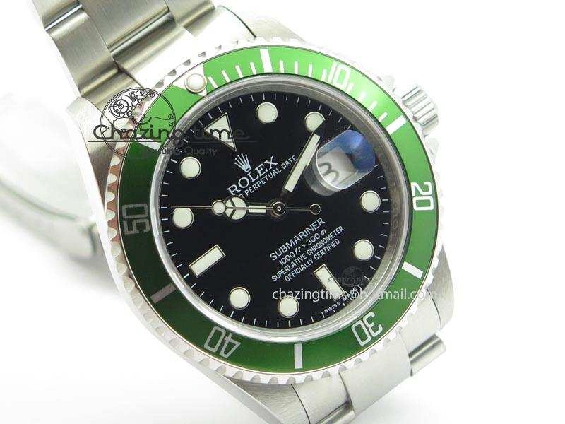 Breathable Submariner BP Maker 16610 Green Dial On SS Bracelet A 3870