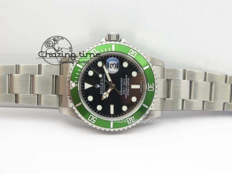 Breathable Submariner BP Maker 16610 Green Dial On SS Bracelet A 3870