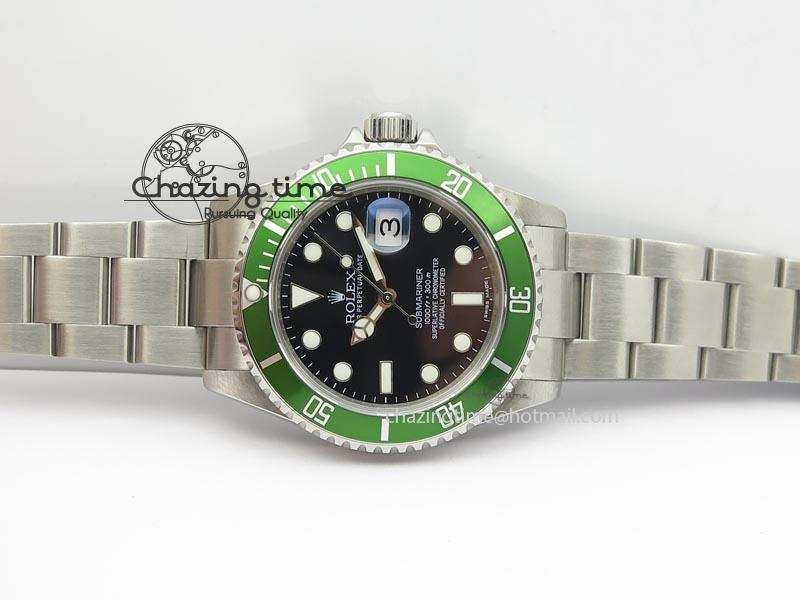 Breathable Submariner BP Maker 16610 Green Dial On SS Bracelet A 3870