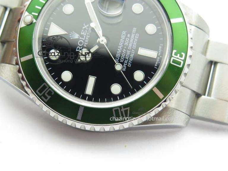 Breathable Submariner BP Maker 16610 Green Dial On SS Bracelet A 3870