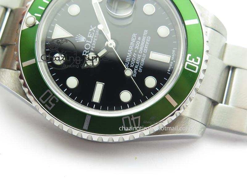 Breathable Submariner BP Maker 16610 Green Dial On SS Bracelet A 3870