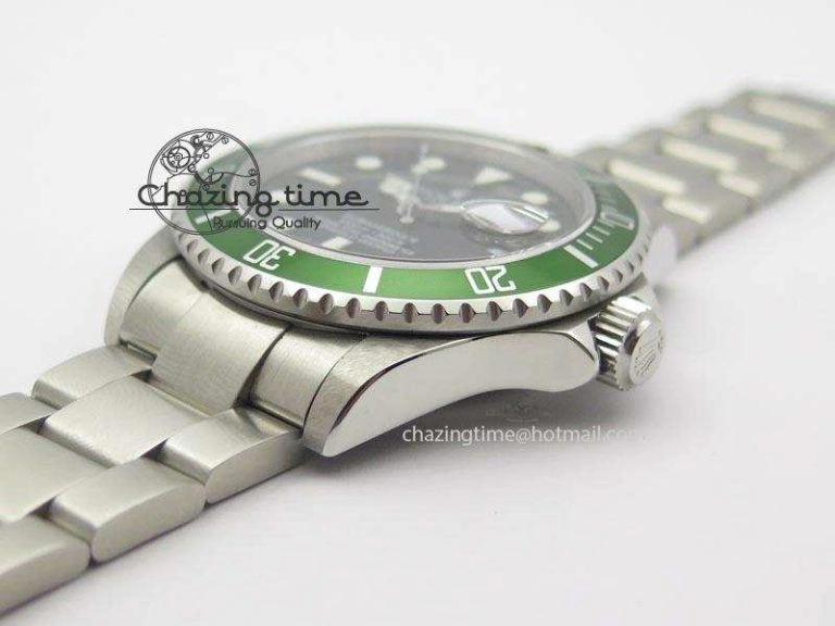 Breathable Submariner BP Maker 16610 Green Dial On SS Bracelet A 3870