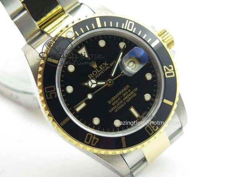 Submariner BP Maker 16613 Black Dial SS YG Case On SS YG Bracelet A Supportive 3872