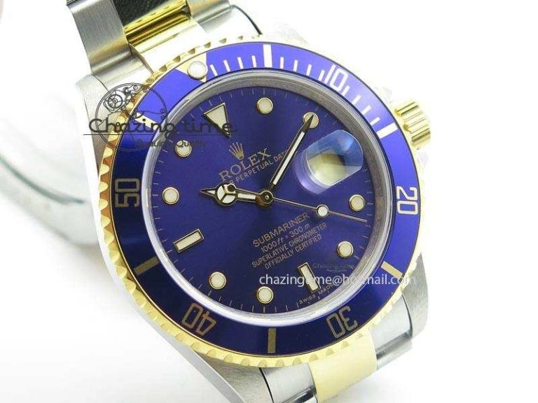 Submariner BP Maker 16613 Blue Dial SS YG Case On SS YG Bracelet A Fashionable 3877