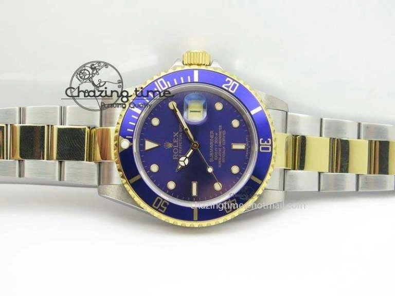 Submariner BP Maker 16613 Blue Dial SS YG Case On SS YG Bracelet A Fashionable 3877
