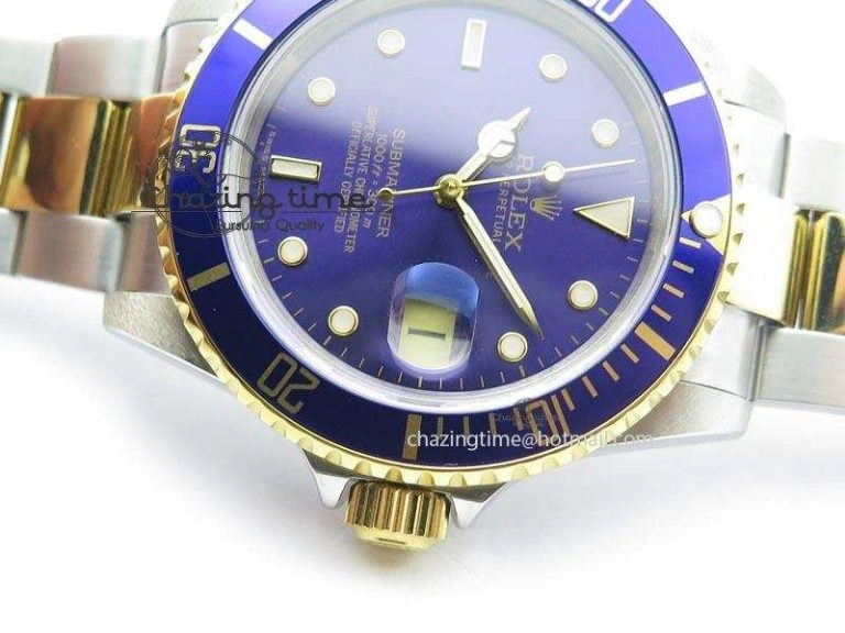 Submariner BP Maker 16613 Blue Dial SS YG Case On SS YG Bracelet A Fashionable 3877
