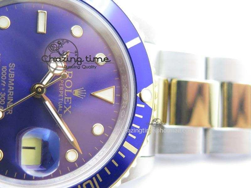 Submariner BP Maker 16613 Blue Dial SS YG Case On SS YG Bracelet A Fashionable 3877