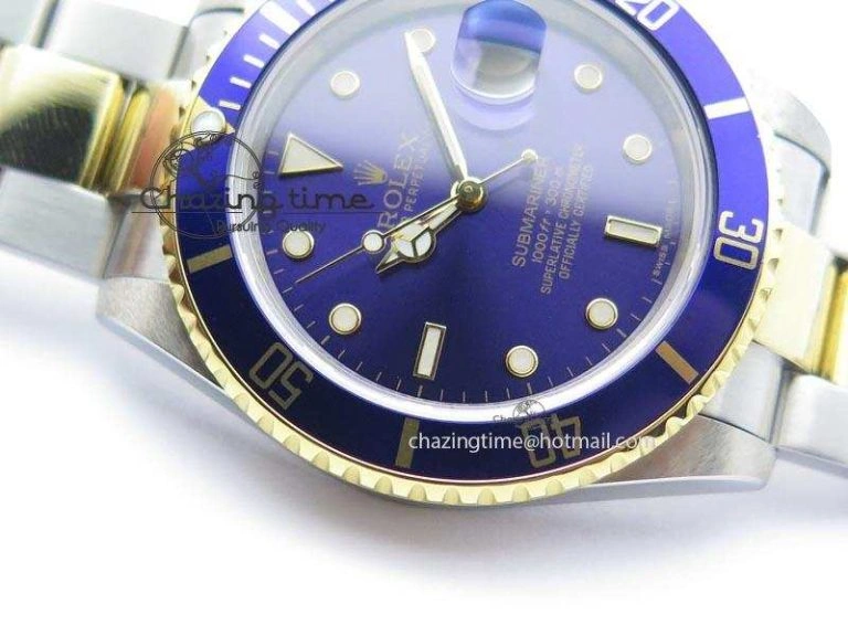 Submariner BP Maker 16613 Blue Dial SS YG Case On SS YG Bracelet A Fashionable 3877