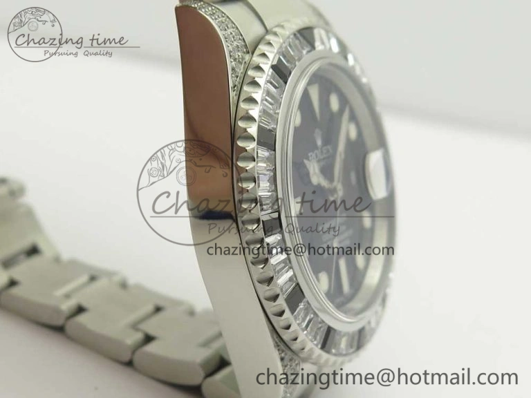 Submariner Black Diamond Bezel SS GSF Best Edition Black Dial On SS Bracelet A Thermal 3270